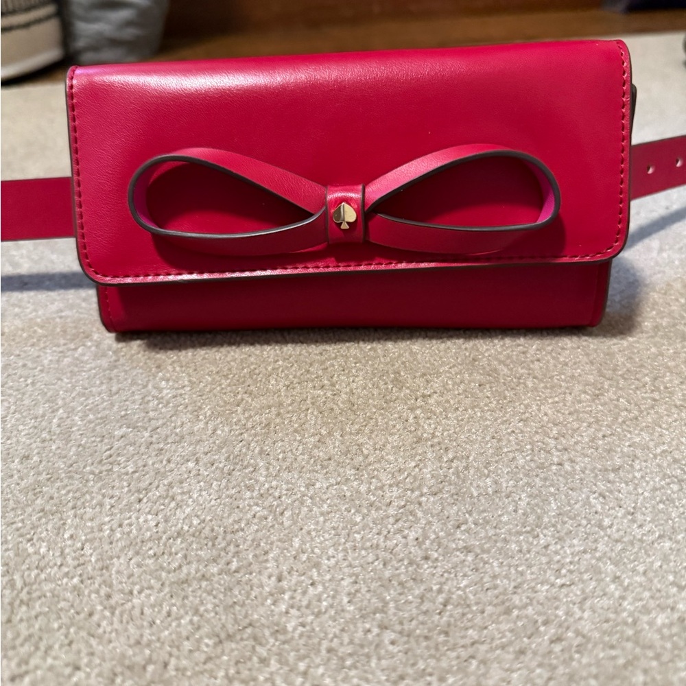 Elegant Red Bow Accent Women's Bag